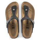 Birkenstock Gizeh Black Oiled Leather, Regular Fit - Shoetopia Footwear