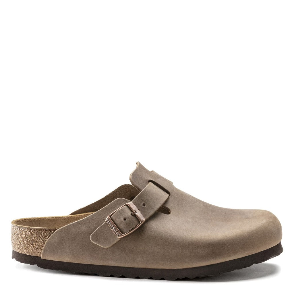Birkenstock, Boston Oiled Leather, Unisex, Clog, Tabacco, Side view