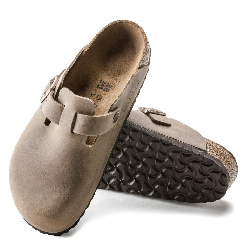 Birkenstock, Boston Oiled Leather, Unisex, Clog, Tabacco, Outsole view