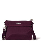 Baggallini, Securtex Classic Anti-Theft Memento Crossbody, Crossbody Bag, Mulberry, Front view