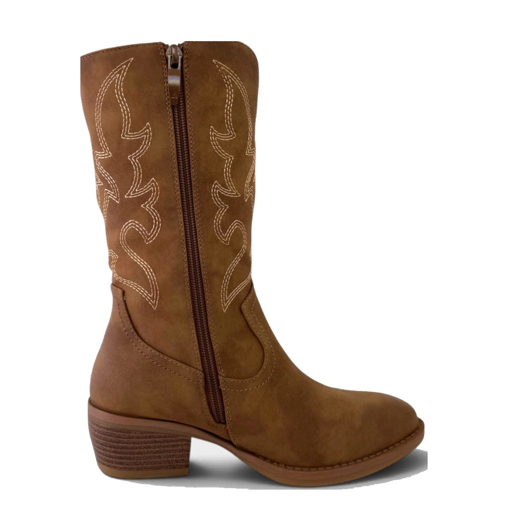 Taxi, Austin-01, Women's, Boot, Camel, Medial side view