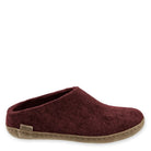 Glerups, Slip-On With Leather Sole, Unisex, Slipper, Beet, Side view