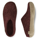 Glerups, Slip-On With Leather Sole, Unisex, Slipper, Beet, Pair view