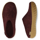 Glerups, Slip-On With Rubber Sole, Unisex, Slipper, Beet, Pair view