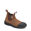 Shoetopoia Footwear, Blundstone Work & Safety 169 CSA, unisex leather work boot, saddle brown, Angle view