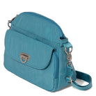 Baggallini, Coastal Flip Lock Crossbody, Crossbody Bag, Seaside Blue, Angled view