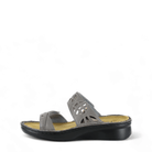 Naot, Cornet, Women's, Slide Sandal, Grey, Angled view
