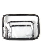 Baggallini, Clear Travel Pouches, Travel Pouches, Black, Angled view