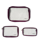 Baggallini, Clear Travel Pouches, Travel Pouches, Mulberry, Front view