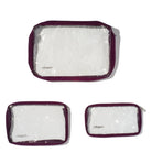Baggallini, Clear Travel Pouches, Travel Pouches, Mulberry, Rear view