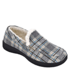 Biotime, Plaid, Women's, Slipper, Light Grey, Side view
