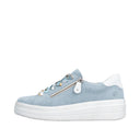 Shoetopia, Remonte, D1C06-10, women’s casual lace-up shoe, light blue, Left side view