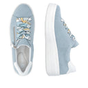 Shoetopia, Remonte, D1C06-10, women’s casual lace-up shoe, light blue, Pair