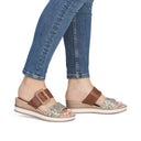 Remonte, D6463, Women's, Sandal, Beige/Gold, Lifestyle image