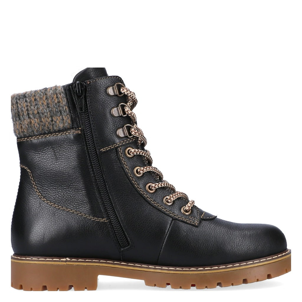 Remonte, D9378, Women's, Boot, Black, Medial side view