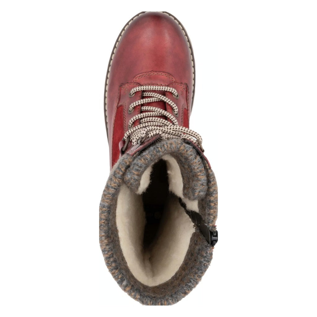 Remonte, D9380, Women's, Boot, Red, Top view