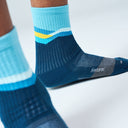Feetures, Trail Max Cushion Mini-Crew, Unisex, Sock, Mountain High Blue, Angled view