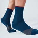 Feetures, Trail Max Cushion Mini-Crew, Unisex, Sock, French Navy, Angled view