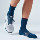 Feetures, Trail Max Cushion Mini-Crew, Unisex, Sock, French Navy, Angled view