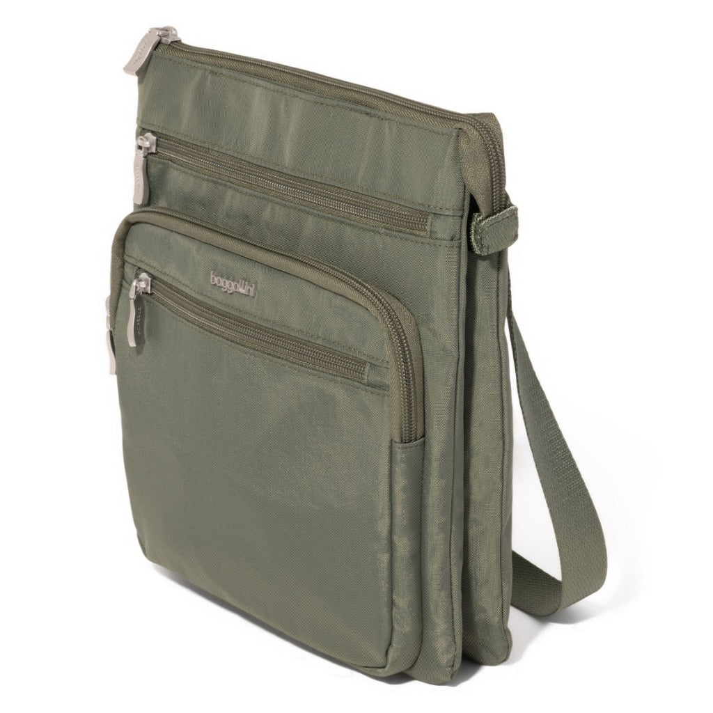 Baggallini, Modern Everywhere Out and About Crossbody, Crossbody Bag, Thyme, Angled view