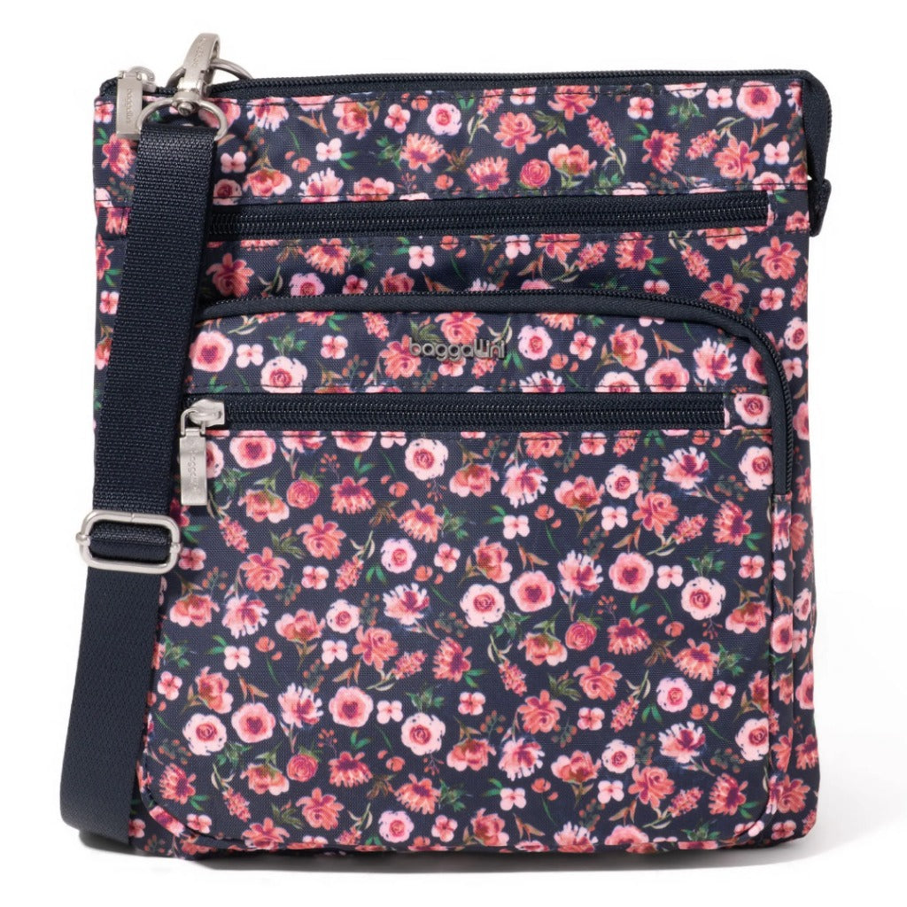 Baggallini, Modern Everywhere Out and About Crossbody, Crossbody Bag, Autumn Peony, Front view