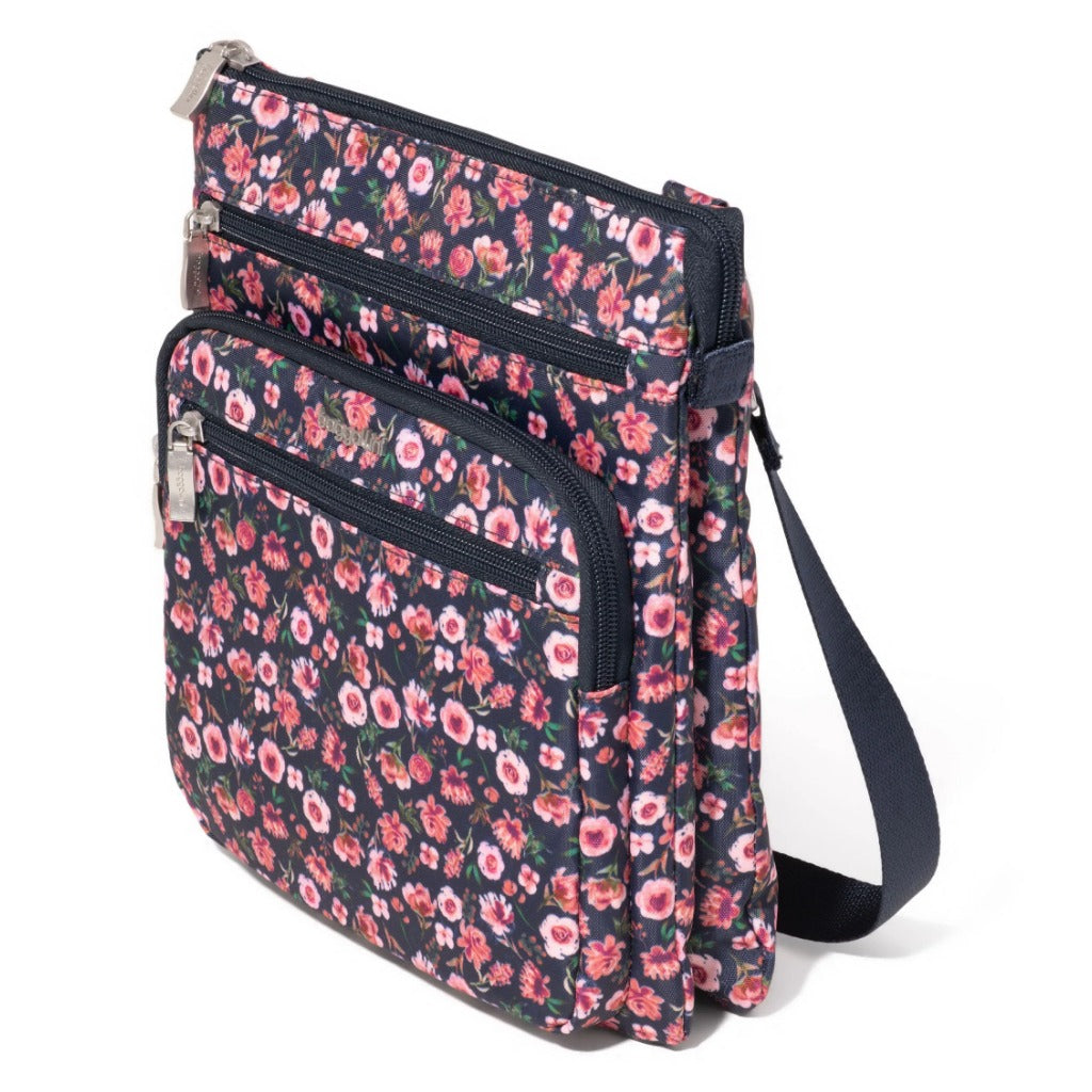 Baggallini, Modern Everywhere Out and About Crossbody, Crossbody Bag, Autumn Peony, Angled view
