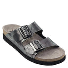 Mephisto, Hester, Women's, Mule, Metallic Grey, Angled view