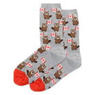Hotsox, Canada Beavers, Women's, Crew Sock, Grey, Front view