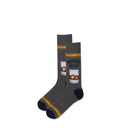 Hotsox, Whiskey Helps, Men's, Crew Sock, Charcoal, Product photo