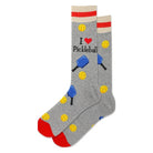 Hotsox, Pickleball, Men's, Crew Sock, Grey, Front view