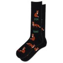 Hotsox, For Fox Sake, Men's, Crew Sock, Black, Product photo
