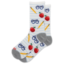 Hotsox, Teacher, Women's, Crew Sock, White, Product photo