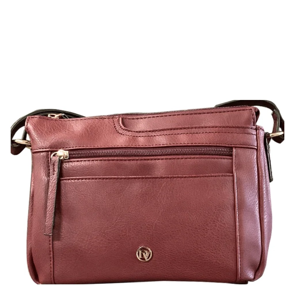 La Diva, R14825, Crossbody Bag, Wine, Angled view