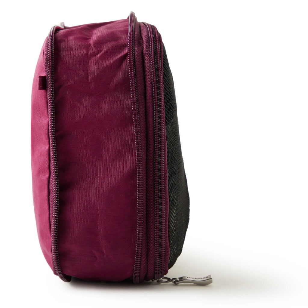Baggallini, Medium Compression Packing Cube, Packing Cube, Eggplant, Angled view