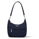 Baggallini, True Classic Pocket Half Moon Bag, Half Moon Bag, French Navy, Angled view