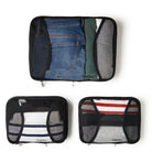 Baggallini, Compression Cube 3-Piece Set, Packing Cubes, Black, Front view