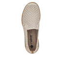 Shoetopia, Rieker, N4251-60, women’s casual slip-on shoe, beige, Top view