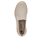 Shoetopia, Rieker, N4251-60, women’s casual slip-on shoe, beige, Top view