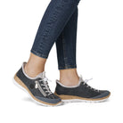 Shoetopia, Rieker, N42F2-14, women’s casual slip-on shoe, blue, Lifestyle