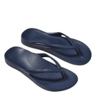 Archies, Support Flip Flops, Women's, Flip Flop, Navy, Angled view
