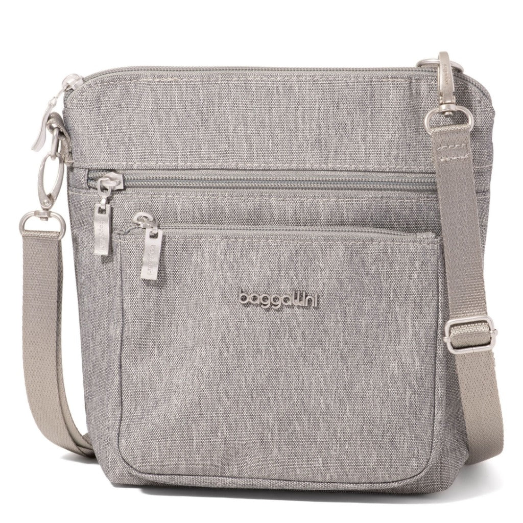 Baggallini, Modern Everywhere Pocket, Crossbody Bag, Stone Heritage, Front view