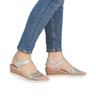 Remonte, R6266, Women's, Sandal, Beige/Gold, Lifestyle image