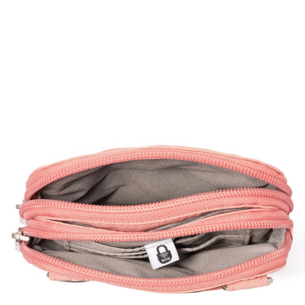 Baggallini, Modern Everywhere Take Two RFID Crossbody, Crossbody Bag, Terracotta, Interior view