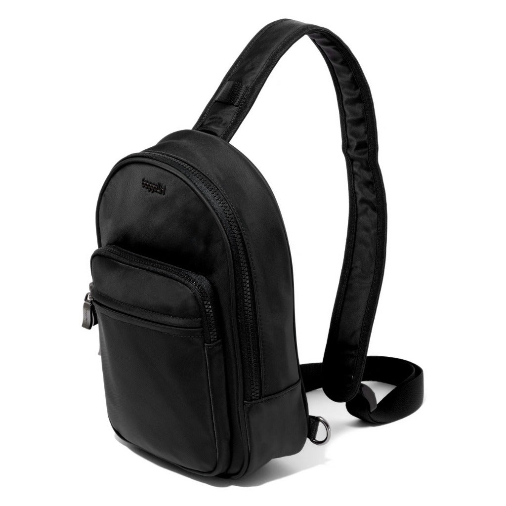 Baggallini, Waverly Sling, Sling Bag, Black Twill, Angled view