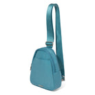 Baggallini, True Classic Double Zip Mini Sling, Sling Bag, Seaside Blue, Angled view