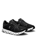On, Cloud 6, Women's, Sneaker, Black/White, Angled view