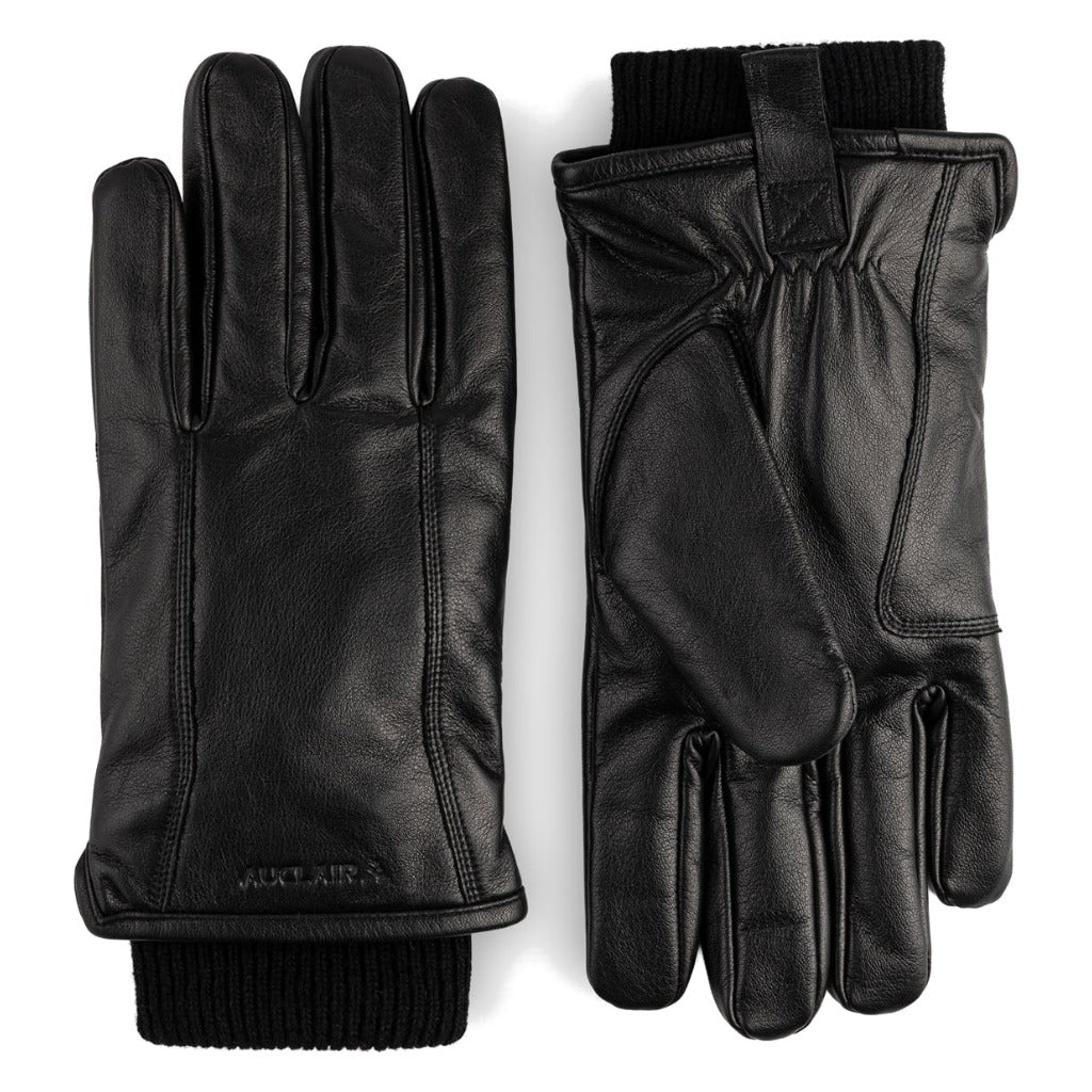 Auclair Aiden Men's Leather Gloves - Black - Shoetopia Footwear