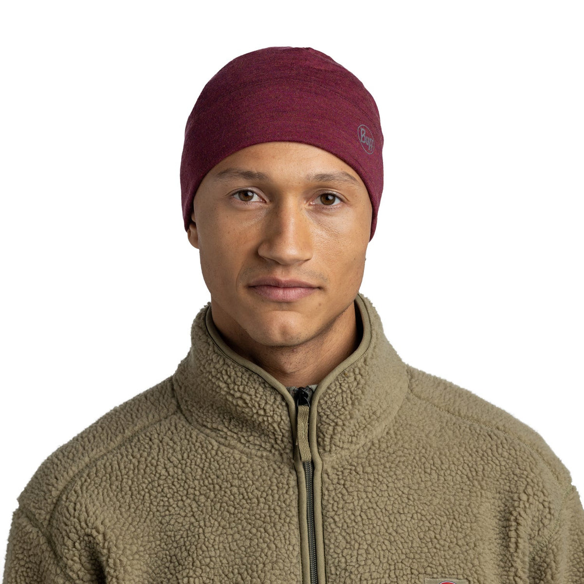 Buff Merino Midweight Beanie - Melange Tibetan Red - Shoetopia Footwear