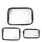 Baggallini, Clear Travel Pouches, Travel Pouches, Black, Front view
