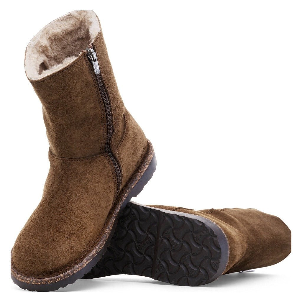 Birkenstock Uppsala Zip Shearling - Dark Tea - Shoetopia Footwear